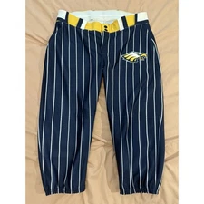 Alleson Men's Baseball Pants Size XL Extra Large White Blue Pin Stripe NWOT