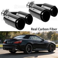 For Mercedes-Benz SL500 SL550 AMG Carbon Fiber 2.5" ID 3.5" OD Dual Exhaust Pipe