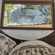 Pabst ruban bleu collection faune cerf miroir brasserie 1991 collection