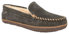 Minnetonka Sheepskin Terese Slippers for Ladies - Charcoal - 8M