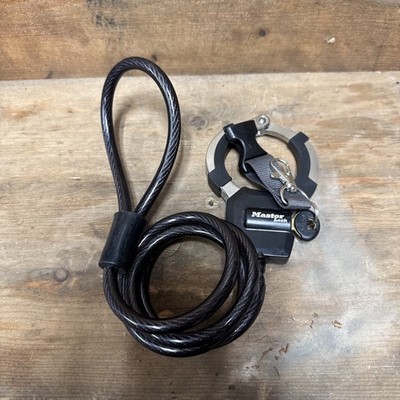 Master Lock 1x Master Lock Street Manschette + Kabel schwarz 8mm x 1m Schlüssel