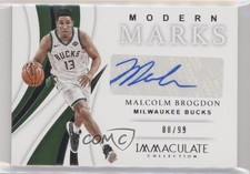 2018-19 Panini Immaculate Modern Marks 8/99 Malcolm Brogdon #MM-MBG Auto 8k4