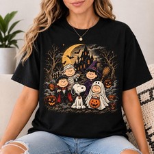 Halloween Friends, Cute Spooky Cartoon Halloween Unisex T-Shirt S-5XL