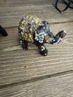 Vintage Elephant Figurines Lot of 3 Beaded Mosaic India, Ceramic Plastic GEMS — photo 3