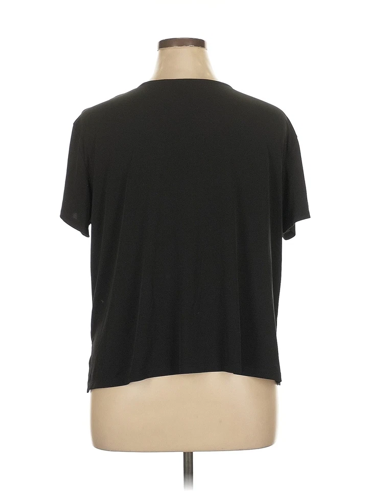 Woman Within Women Black Active T-Shirt 14 - Image 2 of 4