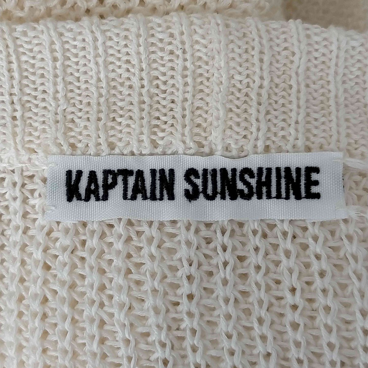 KAPTAIN SUNSHINE Men's 38 Washi Cotton Cardigan White Used KAPTAIN SUNSHINE Men's 38 Washi Cotton Cardigan White Used