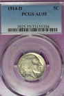 1914 D PCGS AU55 BUFFALO NICKEL #B52290
