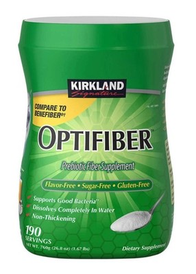 Kirkland OPTIFIBER Fiber Supplement Flavor & Sugar-Free 125.6 OZ NEW Sealed