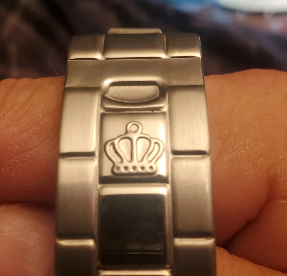 Мужские синие часы Reginald из нержавеющей стали, отличное состояние, говорит дату, шикарный новый бита - Изображение 4 из 4