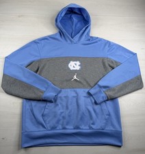 Nike Jordan North Carolina Tar Heels Hoodie Blue Colorblock Sweatshirt UNC Men M