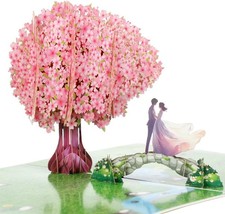 Pop Up Anniversary Card, Valentines Day Card for Wife Husband Him Her, 3D Cherry