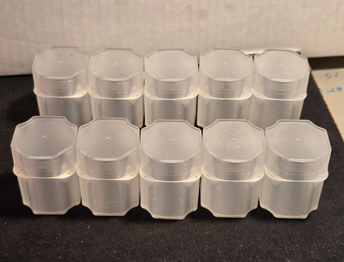 PRE-OWNED set of 10 Guardhouse 30.6 mm Plastic Square Tube for JFK half dollars