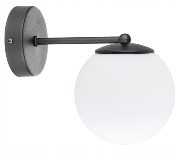 Wandleuchte Schlafzimmer Glas Schwarz Weiß Flur E27 B:14 Cm Wandlampe Wohnzimmer-image