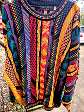 AMAZING MEN'S VINTAGE COLORFUL 3D PROTEGE COOGIE STYLE PULLOVER SWEATER 3XLT