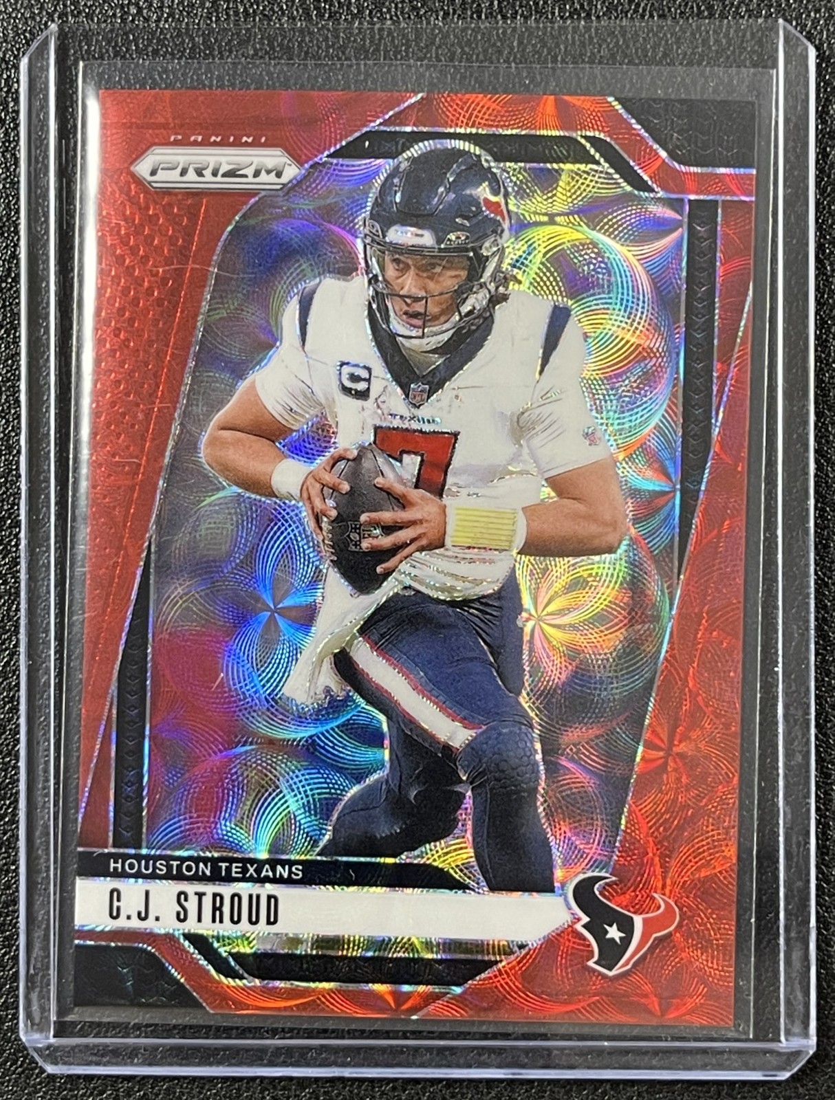 C.J. STROUD 2024 PANINI PRIZM #111 CHOICE RED 19 /20 TEXANS