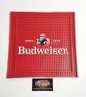 Budweiser Beer 150th Anniversary Rubber Bar Pour Spill Mat 12x12” - Brand New!