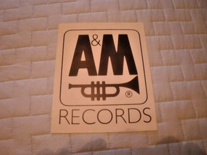 A&M Records Sticker Original Vintage 1991