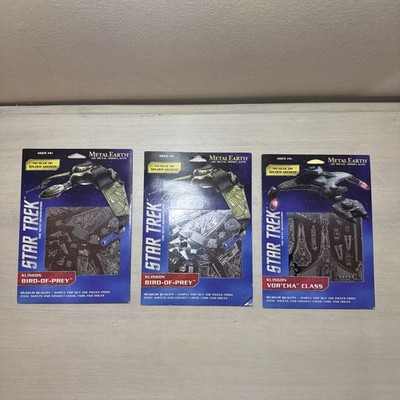 Metal Earth Star Trek Models Klingon Bird Of Prey And Vor Cha Class