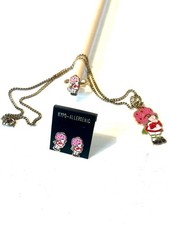 Vintage Strawberry Shortcake Jewelry Earrings, Necklace, Ring