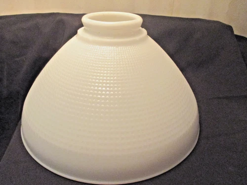VINTAGE~~10" MILK GLASS~~CORNING TORCHIERE LAMP SHADE