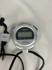 Robic Oslo Silver 2.0 Dual Stopwatch & Lap-Split Countdown Timer Water Resistant