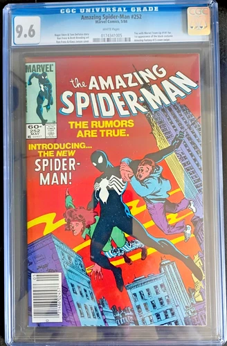 The Amazing Spider-Man #252 CGC 9.6 Newsstand Variant 1984 1st Black Costume MCU