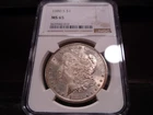 1880-S MS65 Morgan Silver Dollar NGC Certified Gem - White/Faint Gold Hue