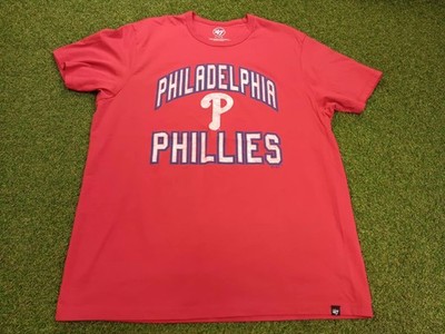 Philadelphia Phillies T-Shirt Mens XL Bright Red '47 Baseball Team MLB Cotton