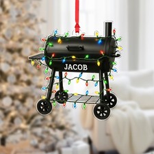 Personalized Smoker Grill Christmas Ornament BBQ Pitmaster Gift
