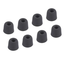 Replacement Foam Ear Tips Earbuds Bud 3-4mm Middle Size Black 8 Pcs
