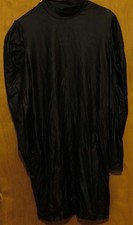 SHEIN Curve Black Solid Mock Neck Long Sleeve Knit Bodycon Knee Dress 3XL