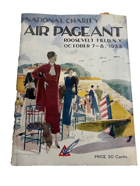 1933 NATIONAL CHARITY AIR PAGEANT PROGRAM ROOSEVELT FIELD NY BOOKLET - #918