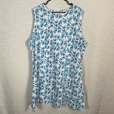 Fresh Produce Dress Women's 3X Sleeveless Cotton A-Line Made in USA Geometric