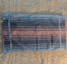 Vtg St Mary’s Cotton Hand Towel Pink & Blue Stripes Made in USA