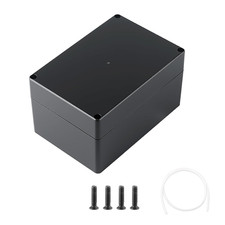 Black Plastic Power Supply Waterproof Box, Indoor and Outdoor Security Monitorin