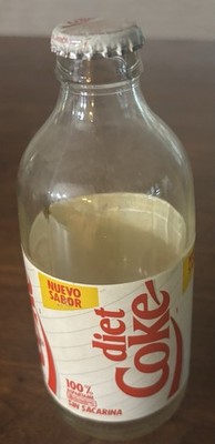 Vintage Diet Coke Glass Bottle 170ml Mexico Diet Coca-Cola Empty