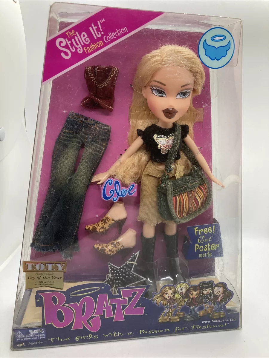 MGA Bratz Style It CLOE Fashion Doll Set Clothes Purse Shoes In