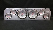 1964 1965 1966chevy Truck 6 Gauge Dash Panel Brushed Billet White
