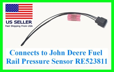 #ad #ad fits John Deere Fuel Rail Pressure Sensor RE523811 Connector Plug Pigtail Wiring $19.89