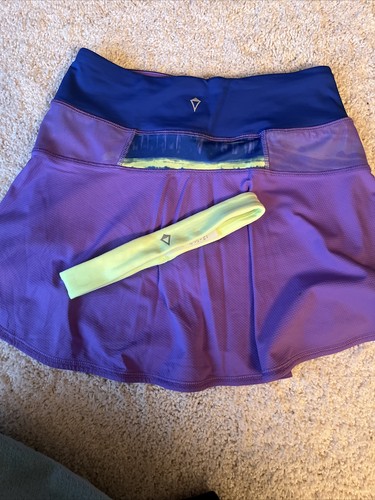 Ivivva by Lululemon Girls Set The Pace Skort -Size 12 With Matching Headband - Picture 6 of 8