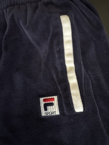 Vintage Y2K FILA Sport Men’s Velour Jump Track Pants Navy Logo Sz XXL Rare NWOT - Picture 5 of 22