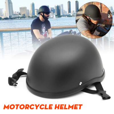 Motorhelm, Exquise Half Skull Cover Motorhelm, Retro Half Face Helm, FRP Motor Powersports Helmen, Mat Zwart