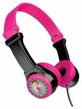 NEW JLab JBuddies PINK/BLACK Folding On Ear Wired KIDS Headphones portable safe