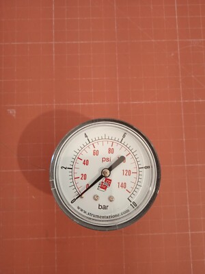 Strumentazione HDG.ODC10622M Manometer 0-10 bar 63mm G1/4'' Hinterer Anschluss