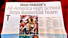 2003 Parade Magazine Lebron James All-America  High School Basketball Team RARE!