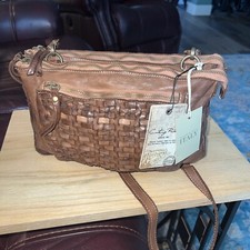 Costanza Rota Made In Italy Brown Italian Leather Shoulder Crossbody Bag Nwt