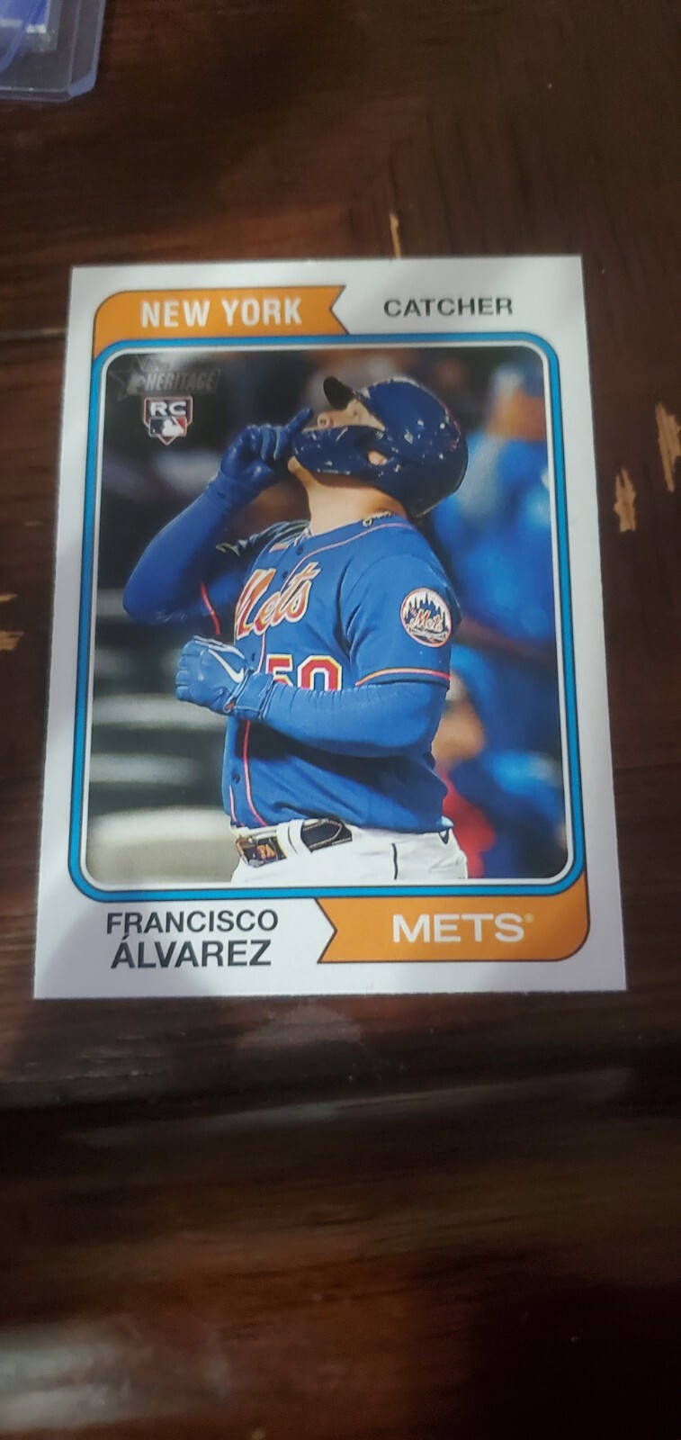 2023 Topps Heritage FRANCISCO ALVAREZ Image Variation SP RC Rookie #388 NY Mets