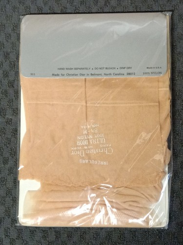 2 pair pack Christian Dior Nylon Stockings size 8.5 S - 11 T new Vintage Old - Picture 17 of 43