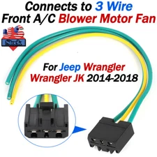 For Jeep Wrangler JK 14-18 AC Blower Motor Connector Plug Wiring Harness Pigtail