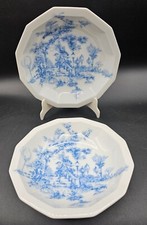 Rosenthal Senenade Designed By Bjorn Winblad 2 Bowls Blue & White Germany Signed